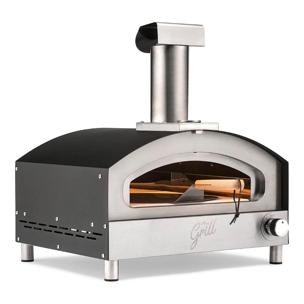 Hans Grill Gas Pizza Oven 12" with Pizza Peel, Carry Case & Gas Regulator 019G