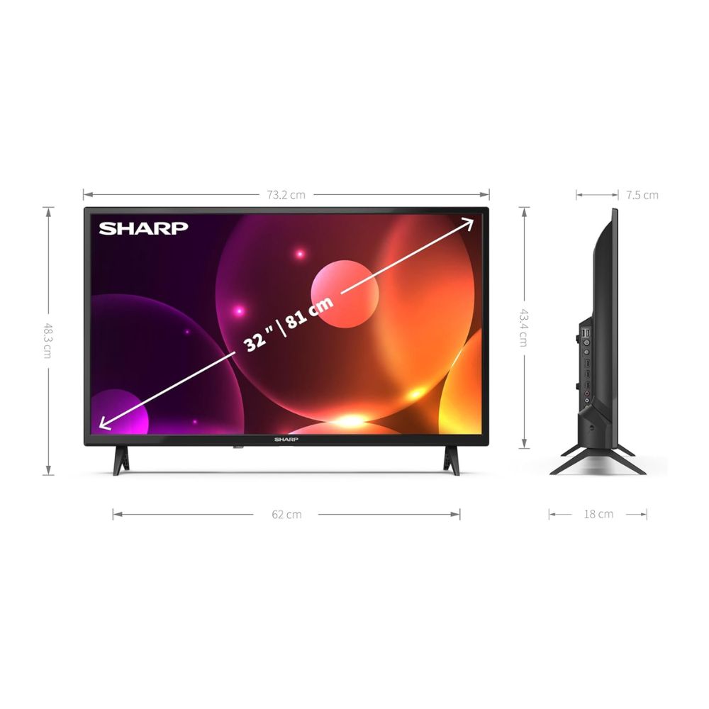 Sharp 32" HD Ready LED TV with Freeview 1T-C32FA2KF2NB