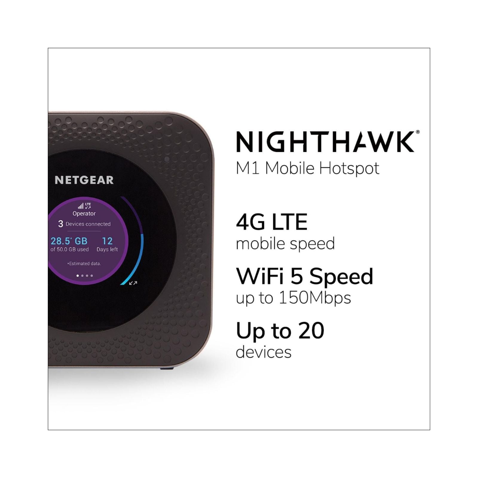 NETGEAR Nighthawk M1 Mobile Router - mobile WiFi hotspot - 4G LTE Advanced - MR1100-100EUS