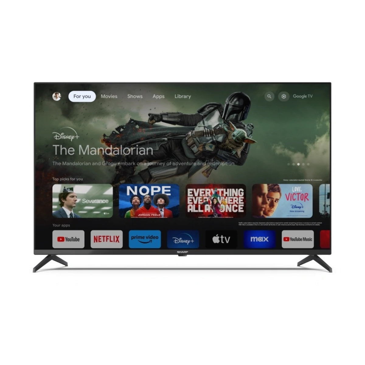 Sharp 43" 4K UHD LED Smart Google TV - 4T-C43GL4160IB
