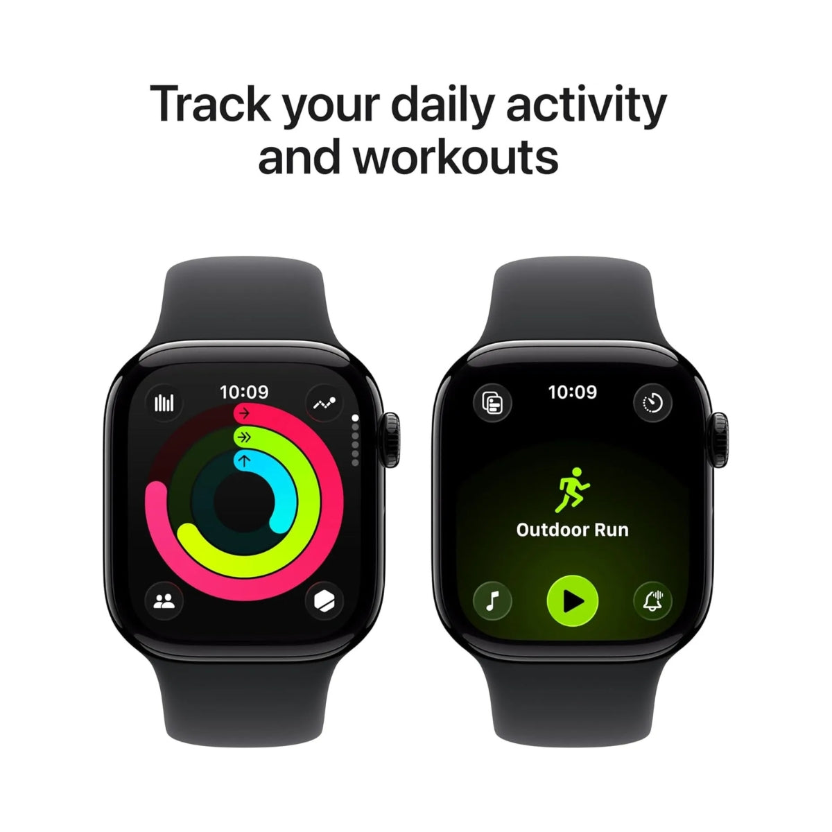 Apple Watch Series 11 GPS 46mm Jet Black Aluminium Case with Sport Band (M/L) MEUX4MP/A