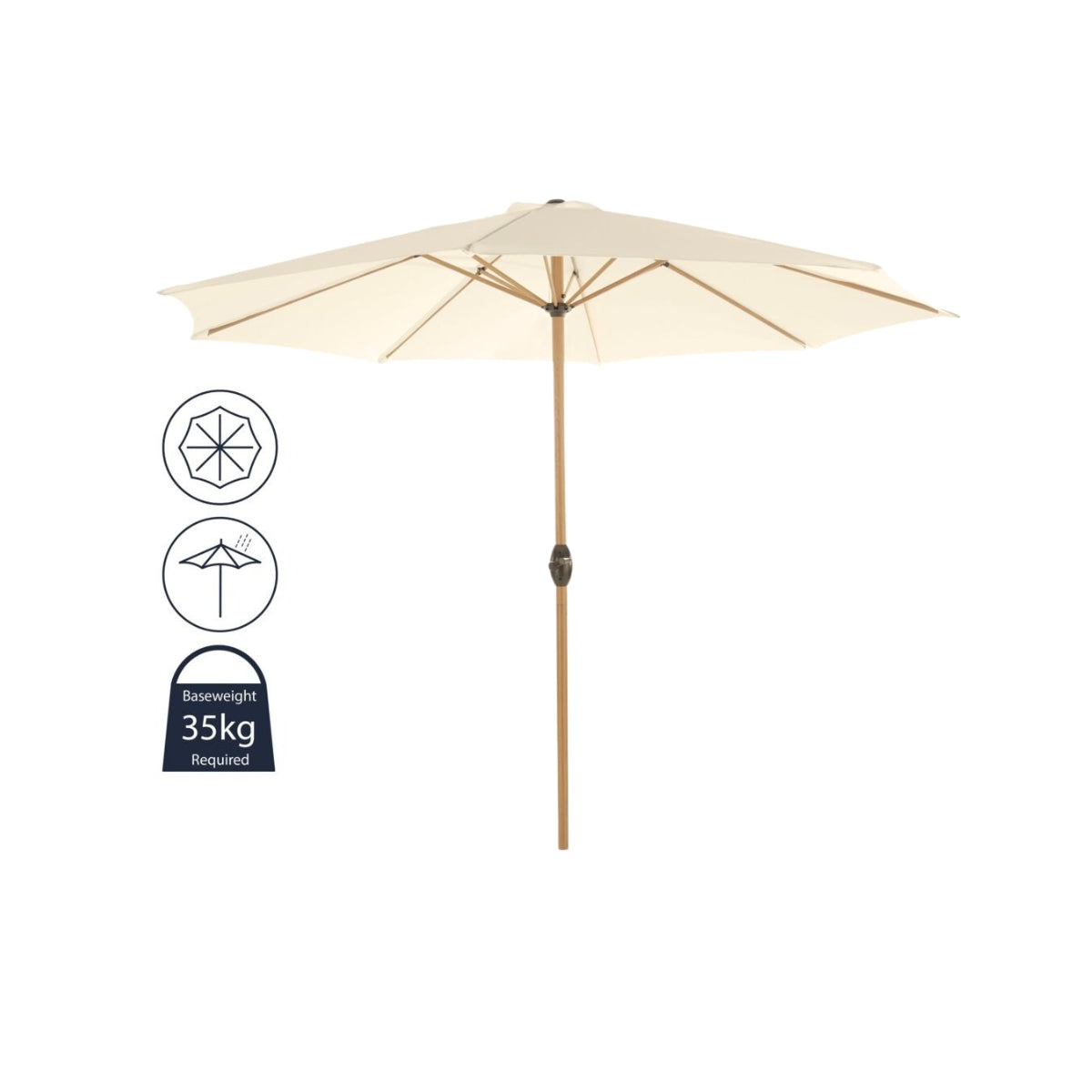 Capraia 3m Cream Standing Parasol