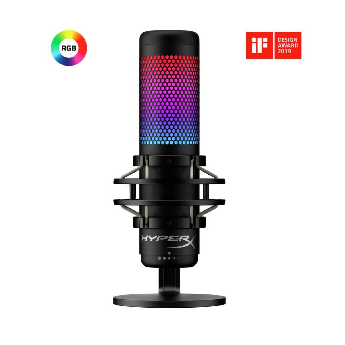 HYPERX QuadCast S USB Microphone - Black - HMIQ1S-XX-RG/G