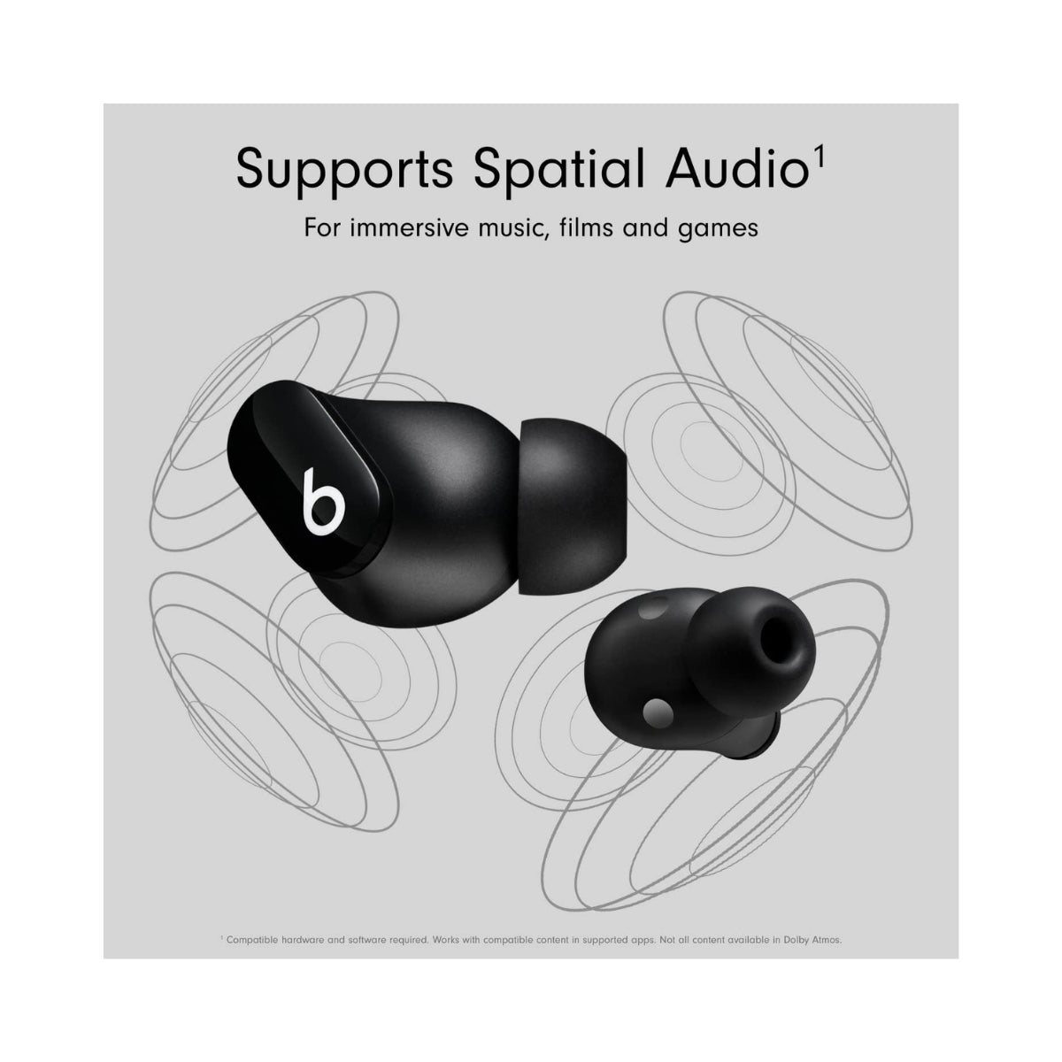 Beats Studio Buds Black True Wireless Noise Cancelling Earphones - MJ4X3ZM/A