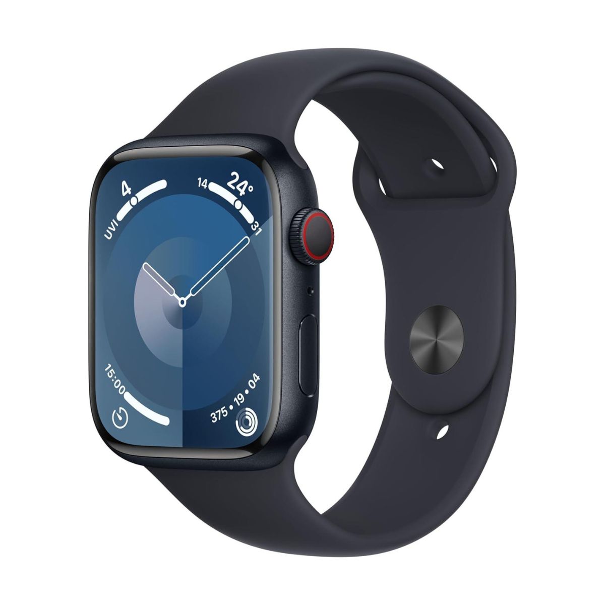 Apple Watch Series 9 Cellular 45mm Midnight Sport Band (M/L) MRMD3QA/A