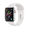 Apple Watch Series 4 Cellular 44mm Silver Stainless Steel Case White Sport Band MTX02B/A