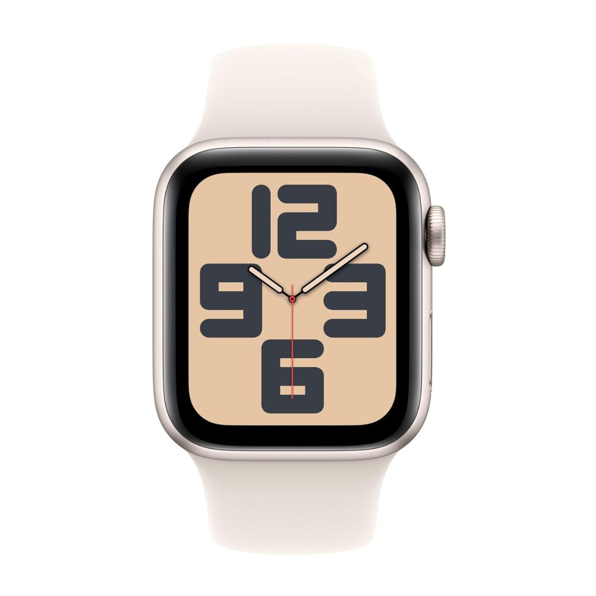 Apple Watch SE (2nd Gen) GPS 44mm Starlight Case and Sport Band (S/M) MXEU3QA/A