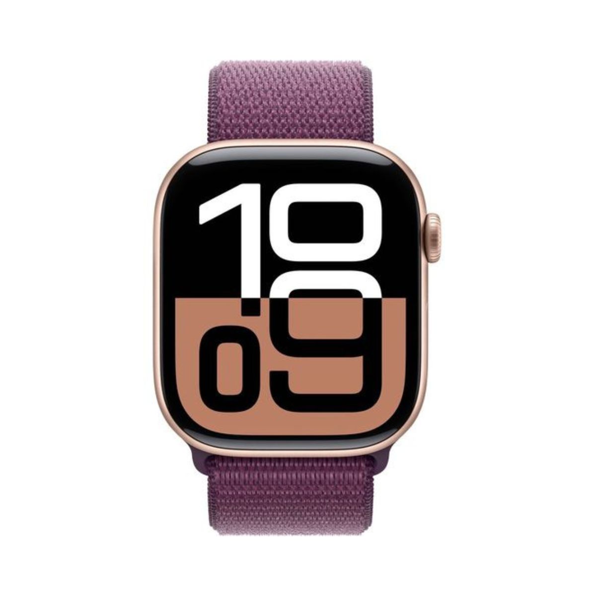 Apple Watch Series 10 GPS 46mm Rose Gold Aluminium Case Plum Sport Loop MWWV3QA/A