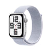 Apple Watch SE (2nd Gen) GPS, 40mm Silver Aluminium Case Blue Cloud Sport Loop - MXEE3QA/A