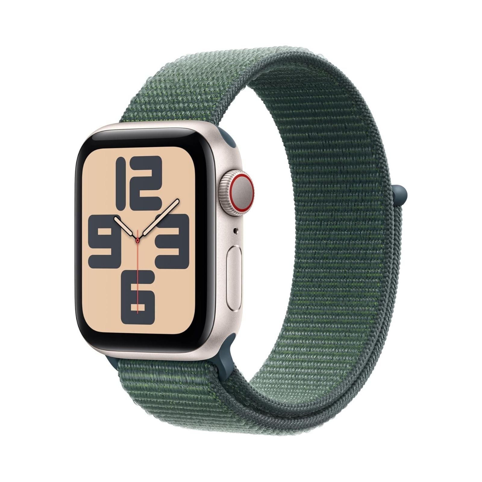 Apple Watch SE (2nd Gen) GPS 40mm Starlight Case Lake Green Sport Loop - MXEH3QA/A