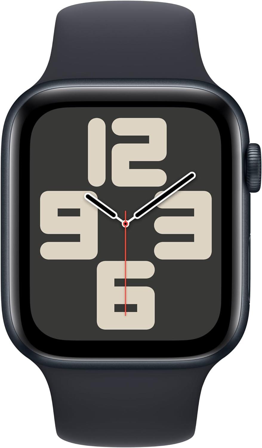 Apple Watch SE (2nd Gen) Cellular 44mm Midnight Case and Sport Band (M/L) MXGM3QA/A