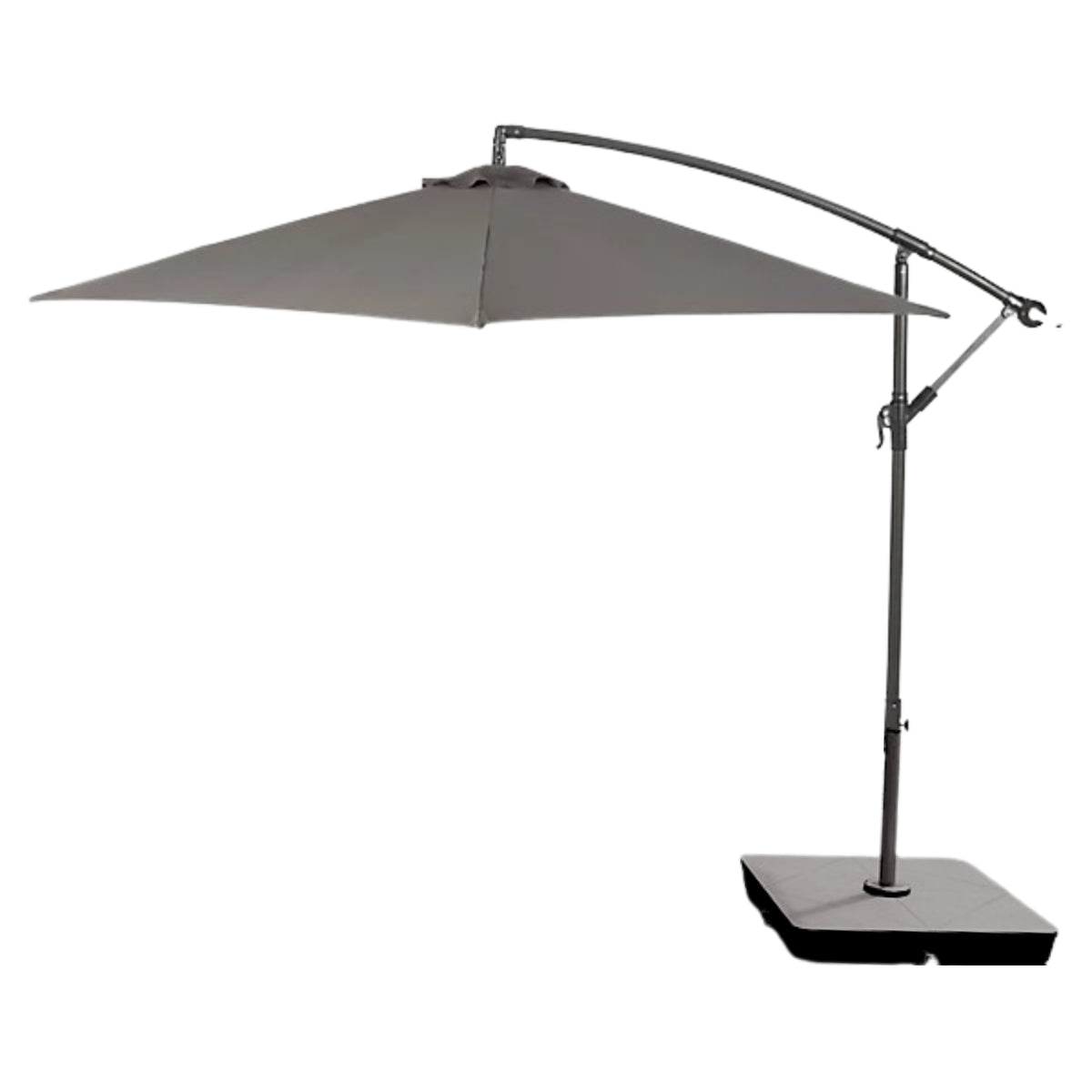Malta (H) 2.55m Grey Overhanging Parasol