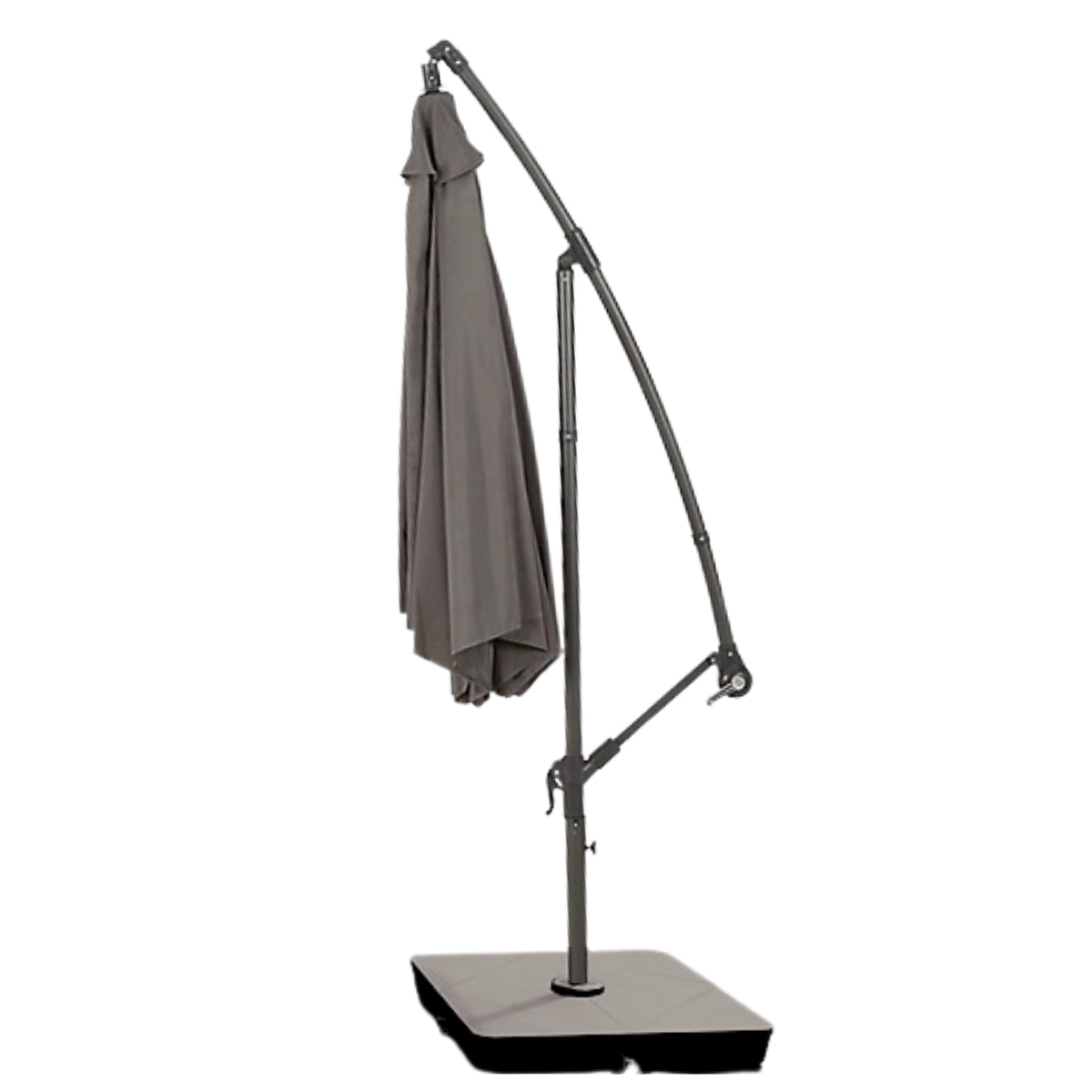 Malta (H) 2.55m Grey Overhanging Parasol