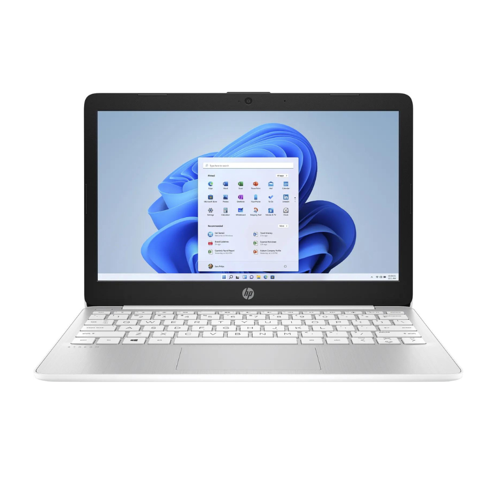 HP 11.6" Stream Laptop Intel N4120 4Gb 64Gb Windows 11 S White - 11-AK0027NA