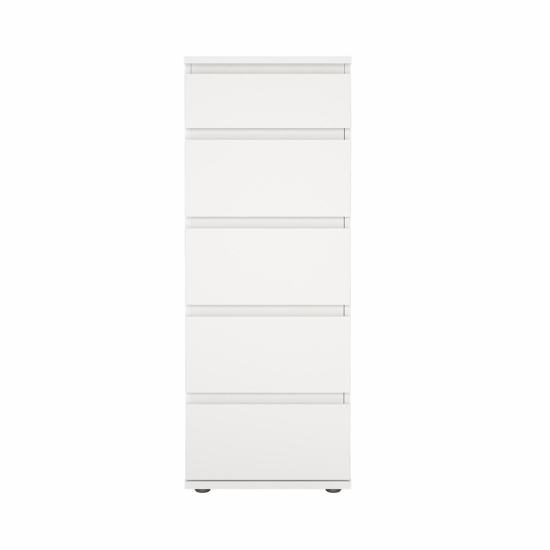 Nova Matt White 5 Drawer Chest of drawers (H)1065mm (W)400mm (D)400mm