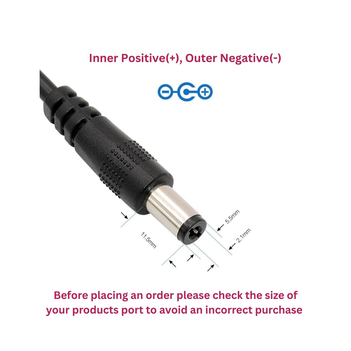 3M Long Power Supply 12V 3A AC adapter (Compatible with Whitemoore TV) - 3 Meter