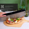 DOLCE MARE Pizza Cutter - Pizza Rocker Blade - Pizza Knife with Extra Sharp Stainless Steel Blade - Black Oak SG-JANRI-0039