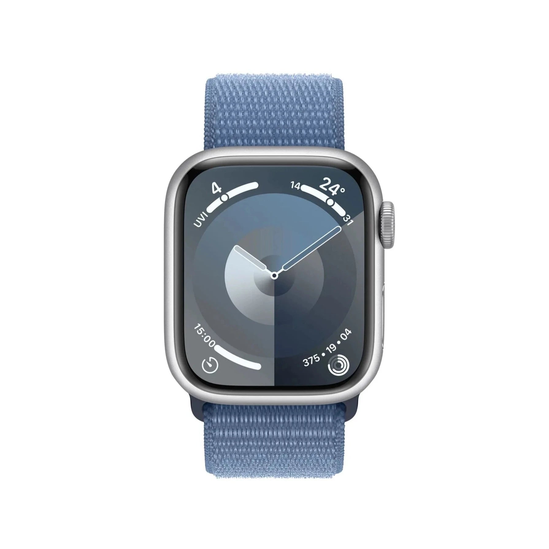 Apple Watch Series 9 GPS 45mm Silver Case Winter Blue Sport Loop MR9F3QA/A