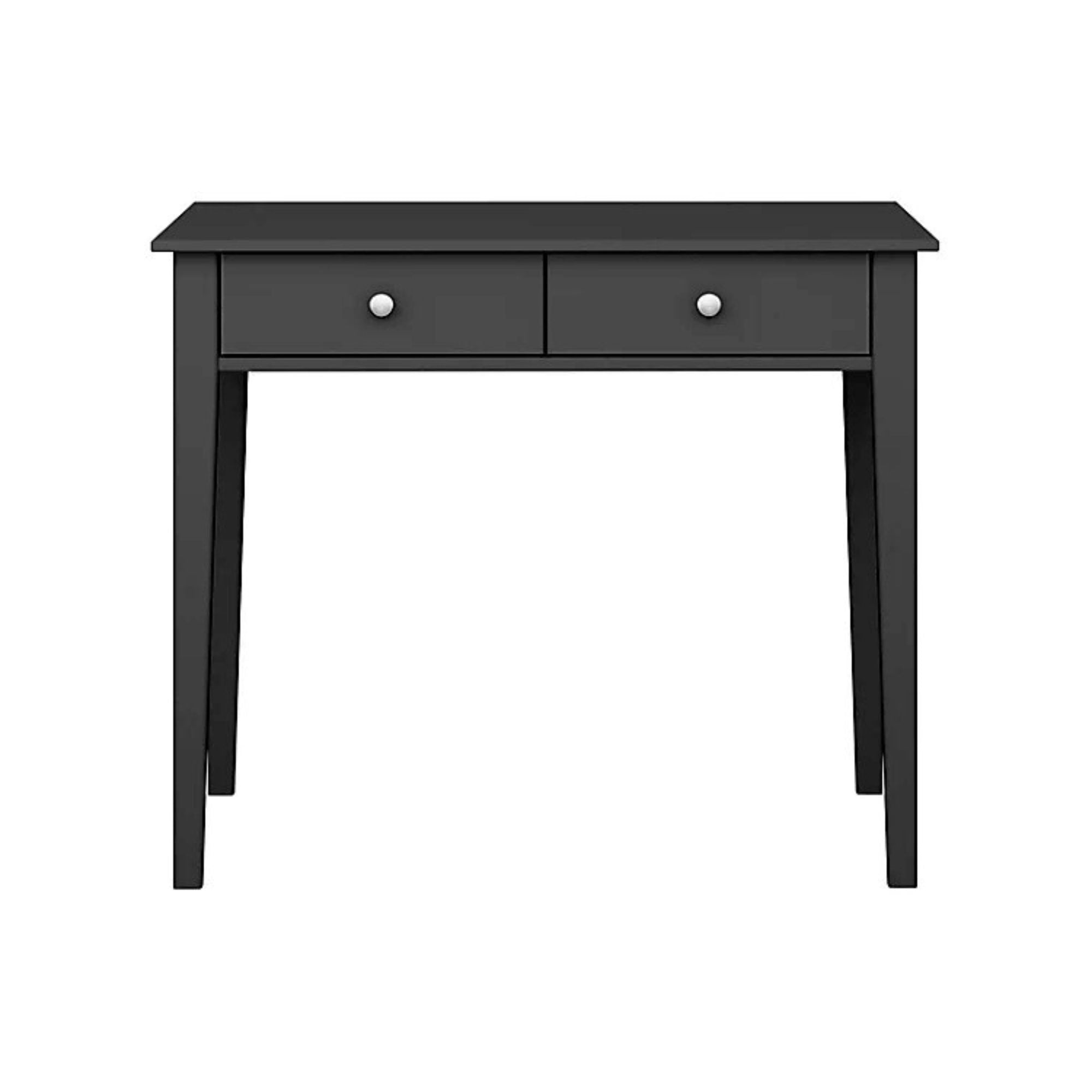 Valenca Satin black Painted 2 Drawer Dressing table (H)765mm (W)1000mm (D)450mm