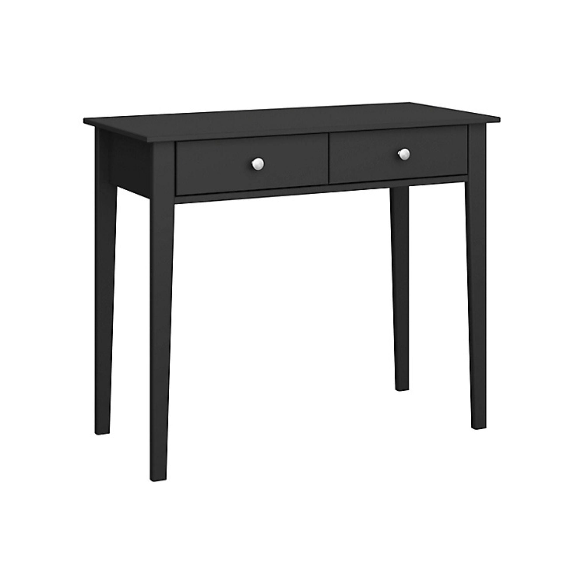 Valenca Satin black Painted 2 Drawer Dressing table (H)765mm (W)1000mm (D)450mm