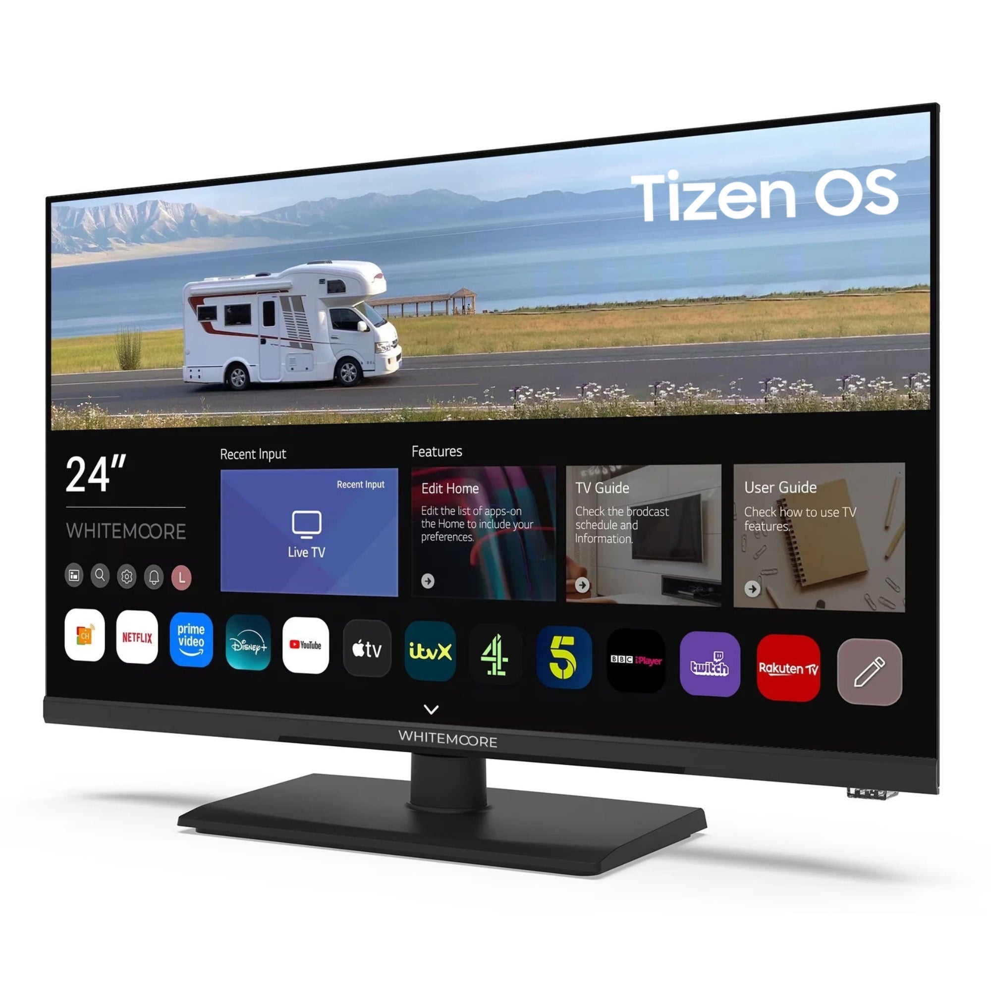 TV displaying Tizen OS interface 