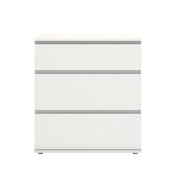 Nova Matt White 3 Drawer Chest of Drawers (H)835mm (W)768mm (D)400mm
