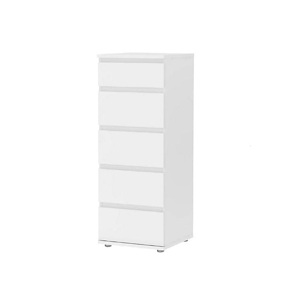 Nova Matt white 5 Drawer Chest of drawers (H)1065mm (W)400mm (D)400mm