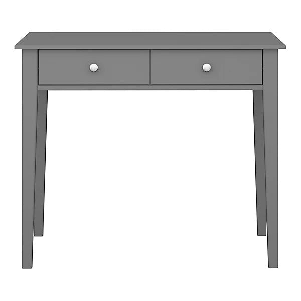 Valenca Satin grey Painted 2 Drawer Dressing table (H)765mm (W)1000mm (D)450mm
