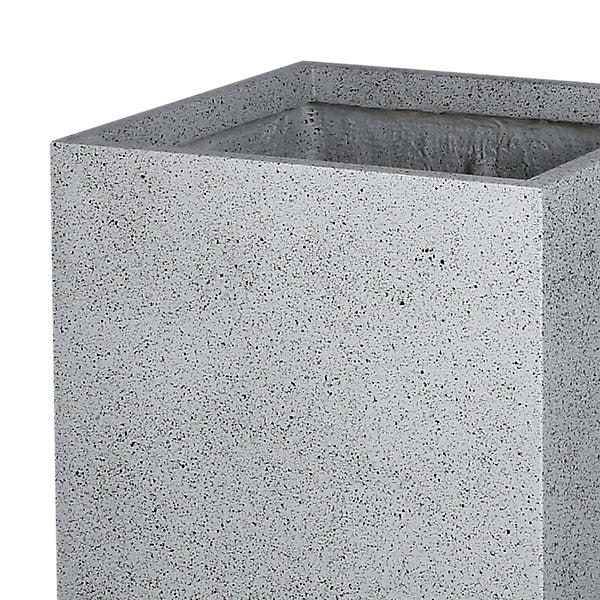 Verve 121L Grey Square Planter (H)80cm (W)31cm (D)41cm