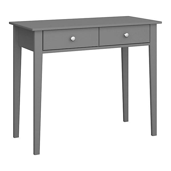 Valenca Satin grey Painted 2 Drawer Dressing table (H)765mm (W)1000mm (D)450mm
